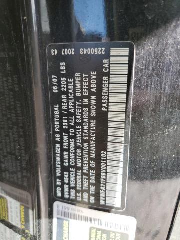 WVWFA71F98V001102 - 2008 VOLKSWAGEN EOS LUX 黑色 照片 12