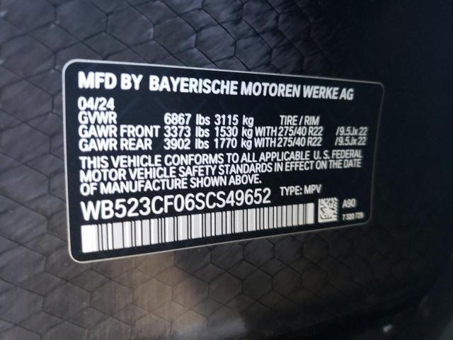 WB523CF06SCS49652 - 2025 BMW IX XDRIVE50 BLACK photo 13