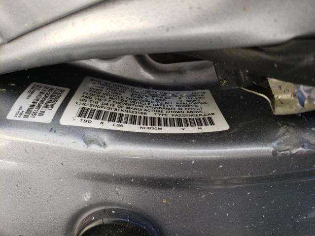 2HGFC2F81KH523568 - 2019 HONDA CIVIC SPORT SILVER photo 13