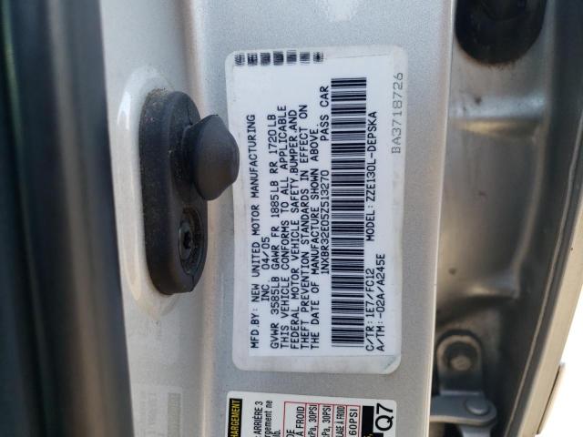 1NXBR32E05Z513270 - 2005 TOYOTA COROLLA CE SILVER photo 12