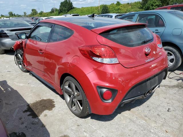 KMHTC6AE9EU211341 - 2014 HYUNDAI VELOSTER TURBO RED photo 2