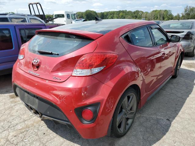 KMHTC6AE9EU211341 - 2014 HYUNDAI VELOSTER TURBO RED photo 3