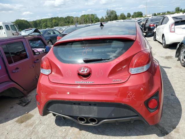 KMHTC6AE9EU211341 - 2014 HYUNDAI VELOSTER TURBO RED photo 6