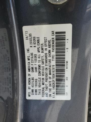 1HGCR2F79DA162679 - 2013 HONDA ACCORD EX ნაცრისფერი ფოტო 13