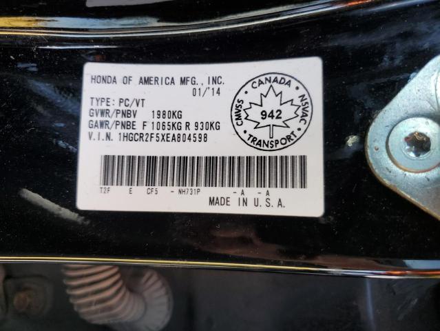 1HGCR2F5XEA804598 - 2014 HONDA ACCORD SPORT Siyah fotoğraf 13