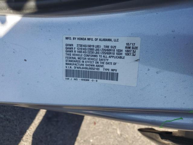 5FNRL6H86JB052103 - 2018 HONDA ODYSSEY TOURING 银色 照片 13