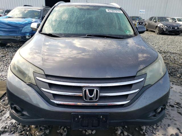 2HKRM4H75DH688073 - 2013 HONDA CR-V EXL GRAY photo 5