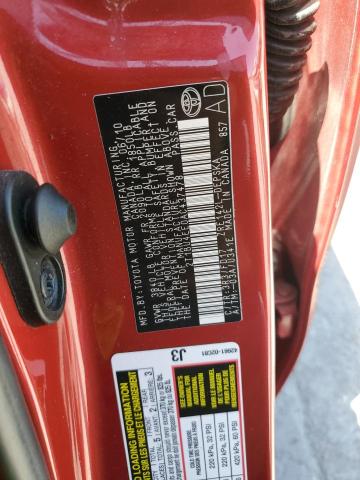 2T1BU4EE0AC437478 - 2010 TOYOTA COROLLA BASE წითელი ფოტო 13