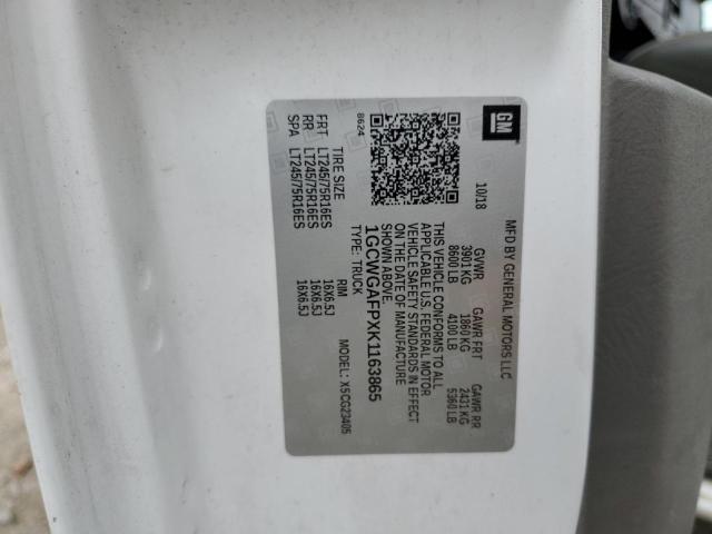 1GCWGAFPXK1163865 - 2019 CHEVROLET EXPRESS G2 Ağ foto 13