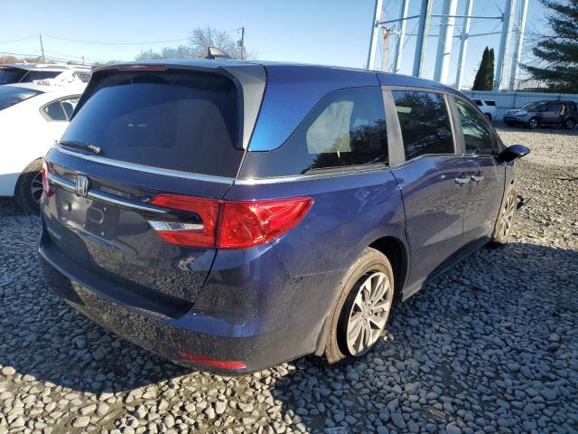 5FNRL6H78NB011825 - 2022 HONDA ODYSSEY EXL BLUE photo 3