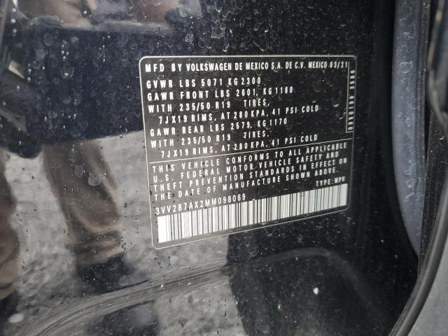 3VV2B7AX2MM098069 - 2021 VOLKSWAGEN TIGUAN SE Siyah fotoğraf 13