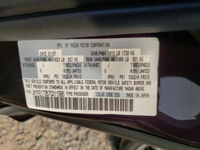 JM1FE173570211996 - 2007 MAZDA RX8 Violet photo 12