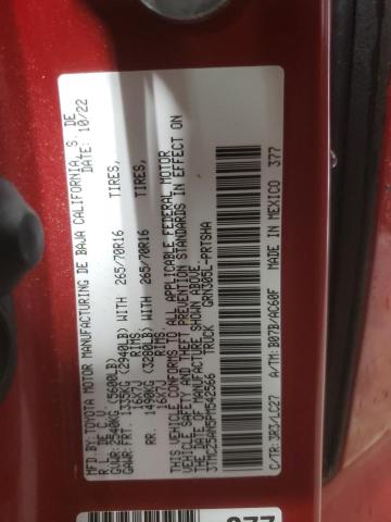 3TMCZ5AN5PM542566 - 2023 TOYOTA TACOMA DOUBLE CAB 红色 照片 12