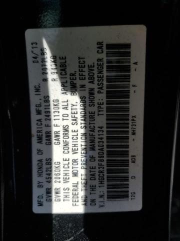 1HGCR3F89DA034134 - 2013 HONDA ACCORD EXL BLACK photo 12