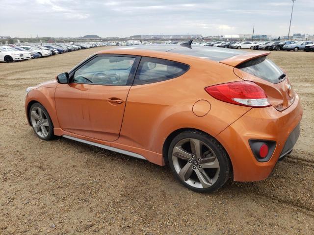 KMHTC6AE9DU135439 - 2013 HYUNDAI VELOSTER TURBO ORANGE photo 2