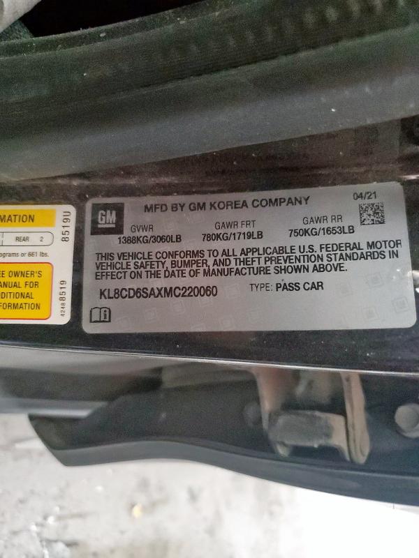 KL8CD6SAXMC220060 - 2021 CHEVROLET SPARK 1LT 黑色 照片 12