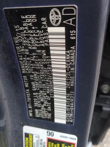 2T1BURHE6FC382101 - 2015 TOYOTA COROLLA L 灰色 照片 12