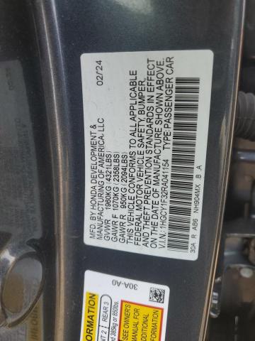 1HGCY1F32RA041154 - 2024 HONDA ACCORD EX CHARCOAL photo 13