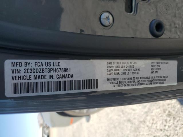 2C3CDZBT3PH678961 - 2023 DODGE CHALLENGER R/T Boz foto 12