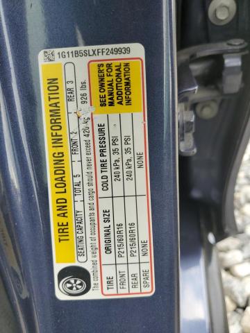 1G11B5SLXFF249939 - 2015 CHEVROLET MALIBU LS ლურჯი ფოტო 12