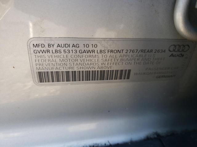 WAUKGAFB4BN035811 - 2011 AUDI A6 PRESTIGE ვერცხლისფერი ფოტო 12