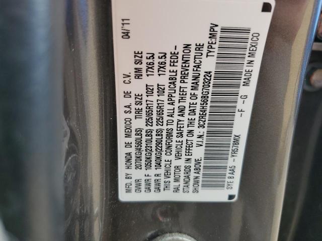 3CZRE4H56BG703224 - 2011 HONDA CR-V EX GRAY photo 13