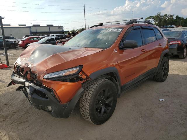 1C4PJMBSXFW626713 - 2015 JEEP CHEROKEE TRAILHAWK ORANGE photo 1