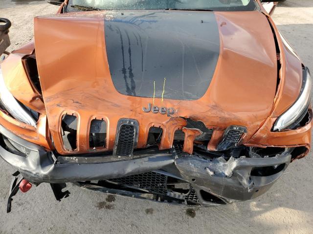 1C4PJMBSXFW626713 - 2015 JEEP CHEROKEE TRAILHAWK ORANGE photo 12