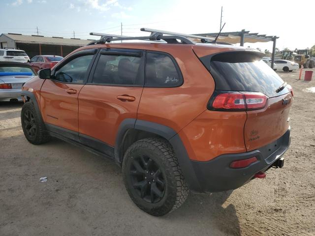 1C4PJMBSXFW626713 - 2015 JEEP CHEROKEE TRAILHAWK ORANGE photo 2