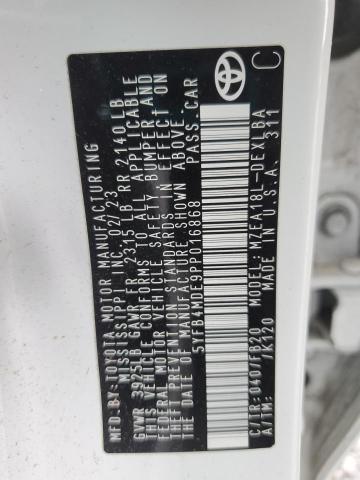 5YFB4MDE9PP016868 - 2023 TOYOTA COROLLA LE WHITE photo 12