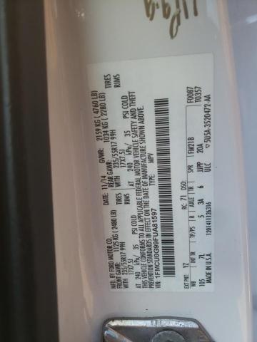 1FMCU0G99FUA81597 - 2015 FORD ESCAPE SE WHITE photo 10