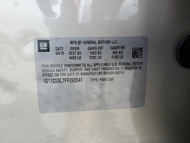 1G11C5SL7FF293541 - 2015 CHEVROLET MALIBU 1LT 金色 照片 12