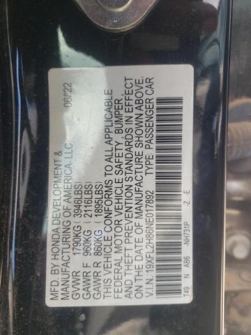 19XFL2H86NE017892 - 2022 HONDA CIVIC SPORT 黑色 照片 13