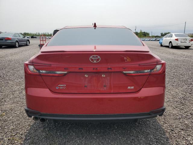 4T1DBADK1SU001727 - 2025 TOYOTA CAMRY XSE RED photo 6