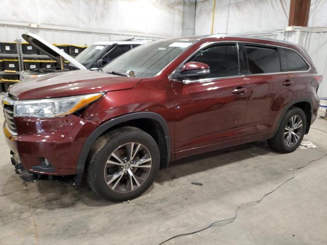 5TDJKRFH8GS270438 - 2016 TOYOTA HIGHLANDER XLE RED photo 1