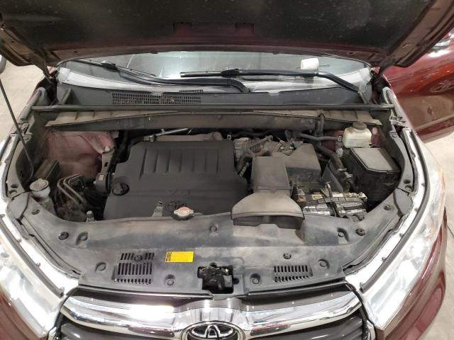 5TDJKRFH8GS270438 - 2016 TOYOTA HIGHLANDER XLE RED photo 12