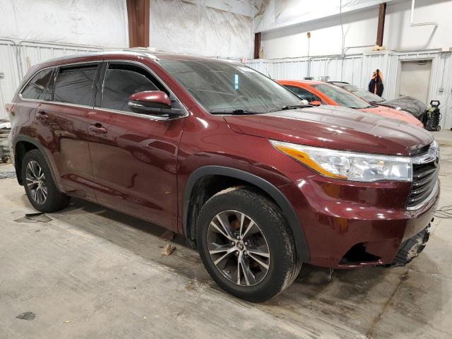 5TDJKRFH8GS270438 - 2016 TOYOTA HIGHLANDER XLE RED photo 4