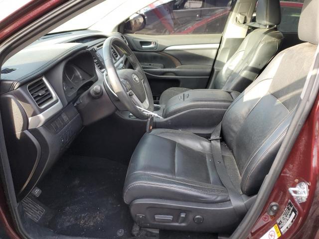 5TDJKRFH8GS270438 - 2016 TOYOTA HIGHLANDER XLE RED photo 7