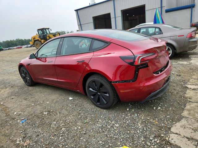 5YJ3E1EAXSF899685 - 2025 TESLA MODEL 3 RED photo 2