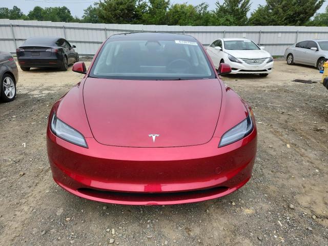 5YJ3E1EAXSF899685 - 2025 TESLA MODEL 3 RED photo 5