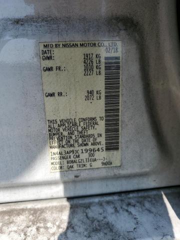 1N4AL3AP9JC199645 - 2018 NISSAN ALTIMA 2.5 白色 照片 12