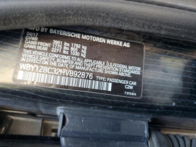 WBY1Z8C32HV892876 - 2017 BMW I3 REX BLACK photo 12