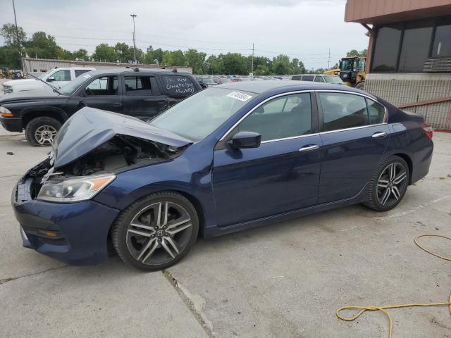 1HGCR2F58HA235948 - 2017 HONDA ACCORD SPORT BLUE photo 1