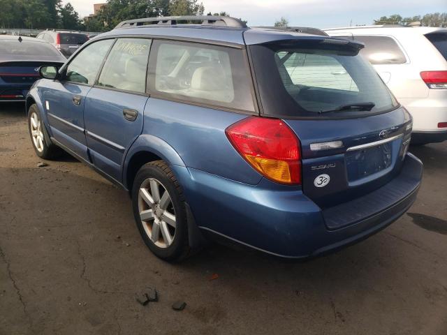 4S4BP61C477343939 - 2007 SUBARU LEGACY OUTBACK 2.5I BLUE photo 2