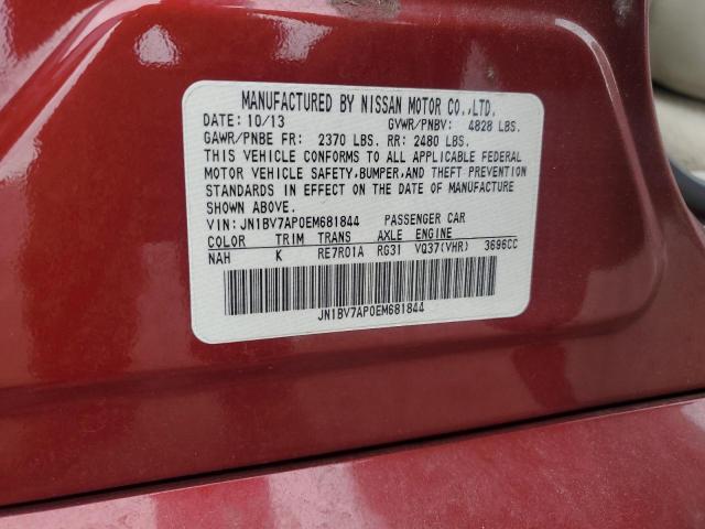 JN1BV7AP0EM681844 - 2014 INFINITI Q50 BASE Rot Foto 12