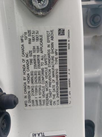 2HKRW2H88JH687910 - 2018 HONDA CR-V EXL Ağ foto 13