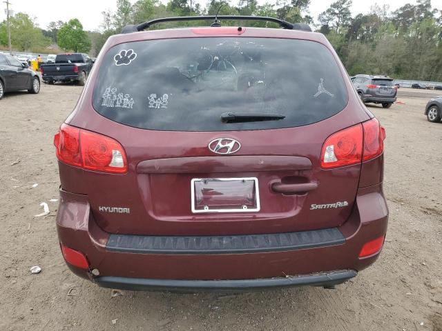 5NMSG13DX9H244499 - 2009 HYUNDAI SANTA FE GLS BURGUNDY photo 6