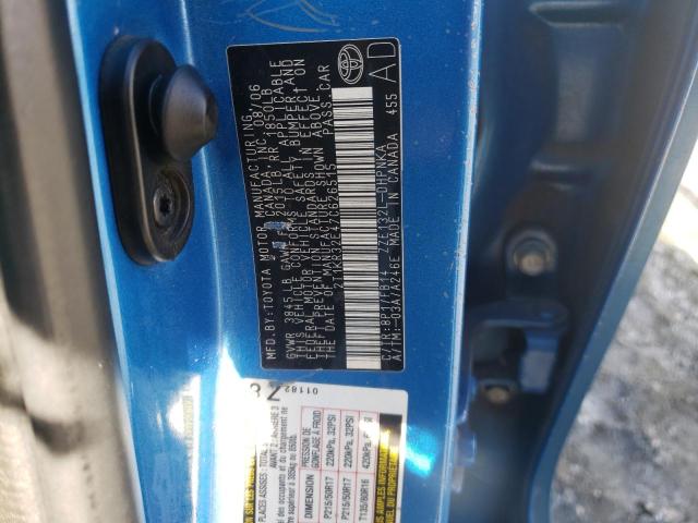 2T1KR32E47C626515 - 2007 TOYOTA COROLLA MA XR BLUE photo 13