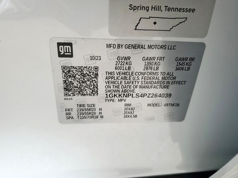 1GKKNPLS4PZ264039 - 2023 GMC ACADIA DENALI WHITE photo 13