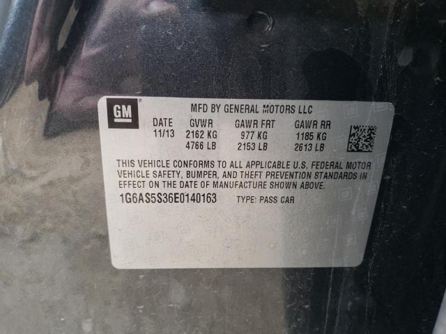 1G6AS5S36E0140163 - 2014 CADILLAC CTS PERFORMANCE COLLECTION Черный фото 13